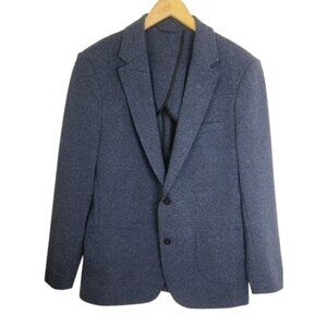 NWT Artefact Mens Size XL LONG TALL XLT Blue Heathered Knit Blazer Jacket NEW